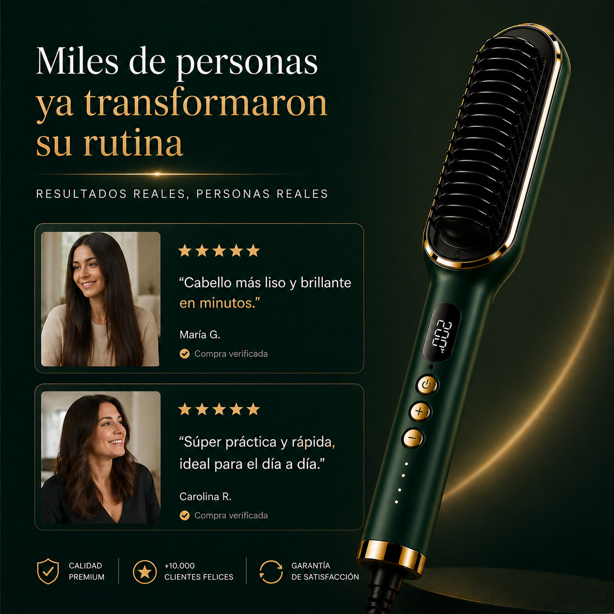 🔥LissPro™ - Cepillo Alisador - Cabello liso en instantes + Regalo Especial Día de la Madre 🎁