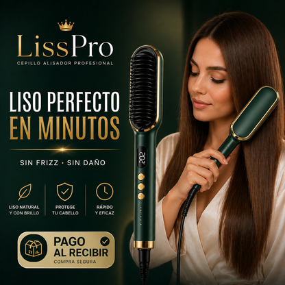 🔥LissPro™ - Cepillo Alisador - Cabello liso en instantes + Regalo Especial Día de la Madre 🎁
